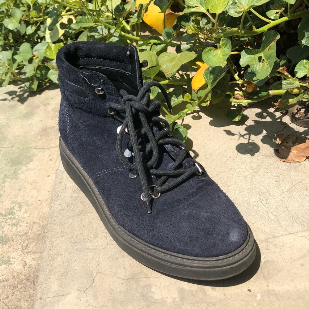 Dark Blue Suede Platforms💙